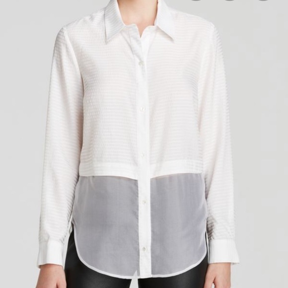 Elizabeth and James Tops - Elizabeth and James Poplin and Silk top. Sz S.